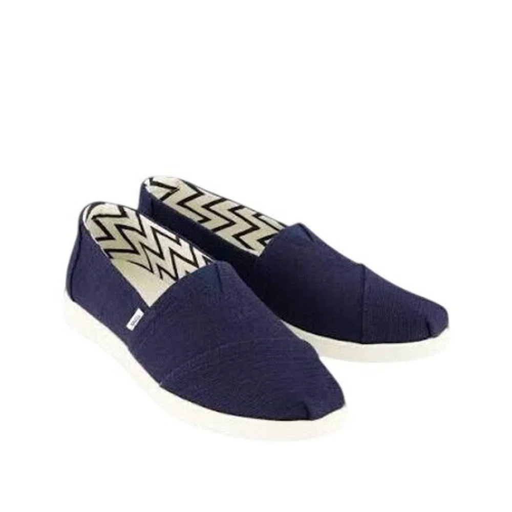 214. The Alpargata Plus Navy Recycled Cotton Canvas Navy Blue Size 9.5